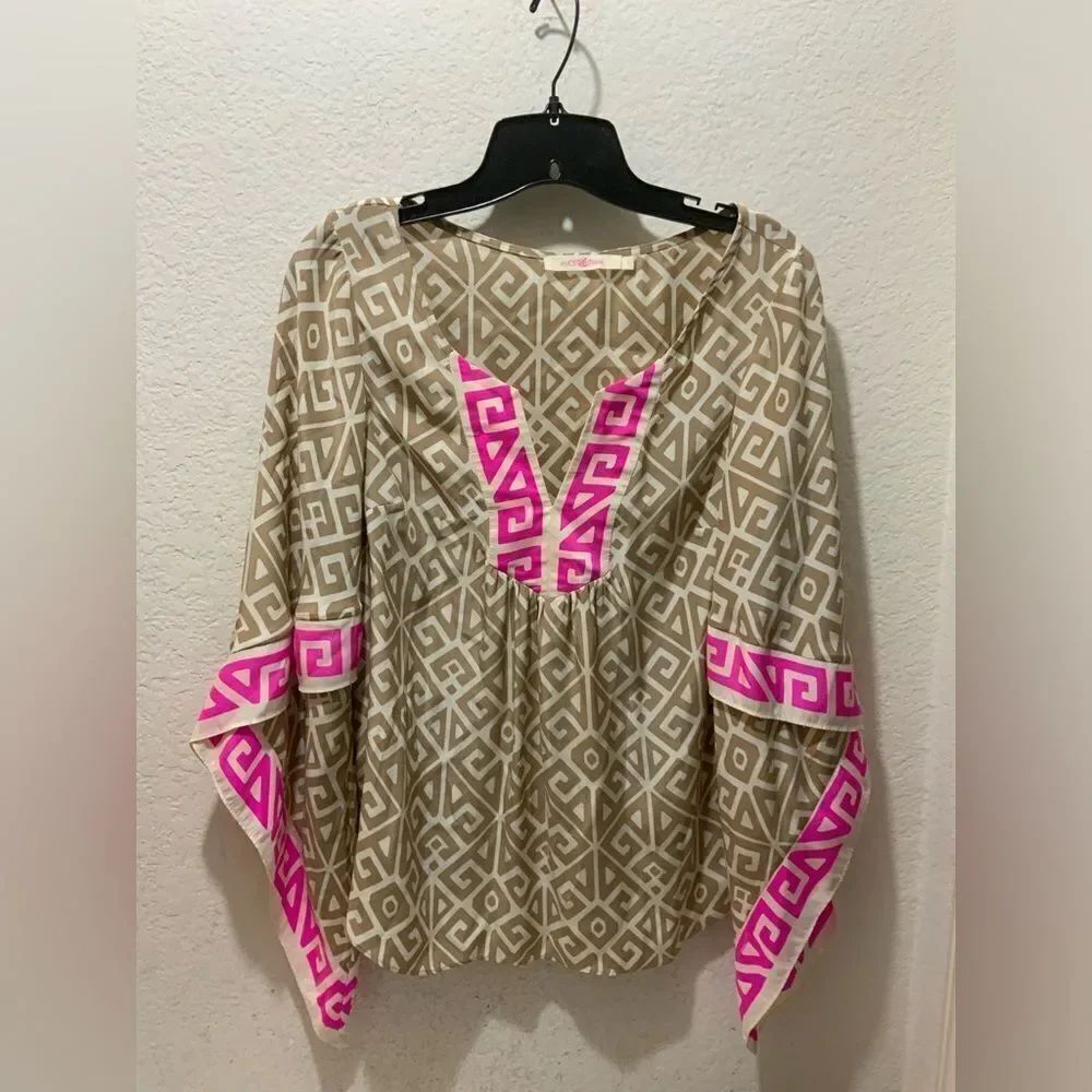Alice & Trixie Silk Blouse Women Size Small Multicolor Sleeves